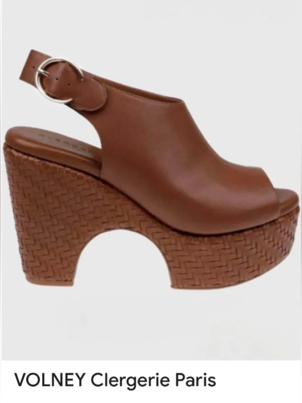 Brown Leather Platform Slingback Sandals. Stunning platforms!